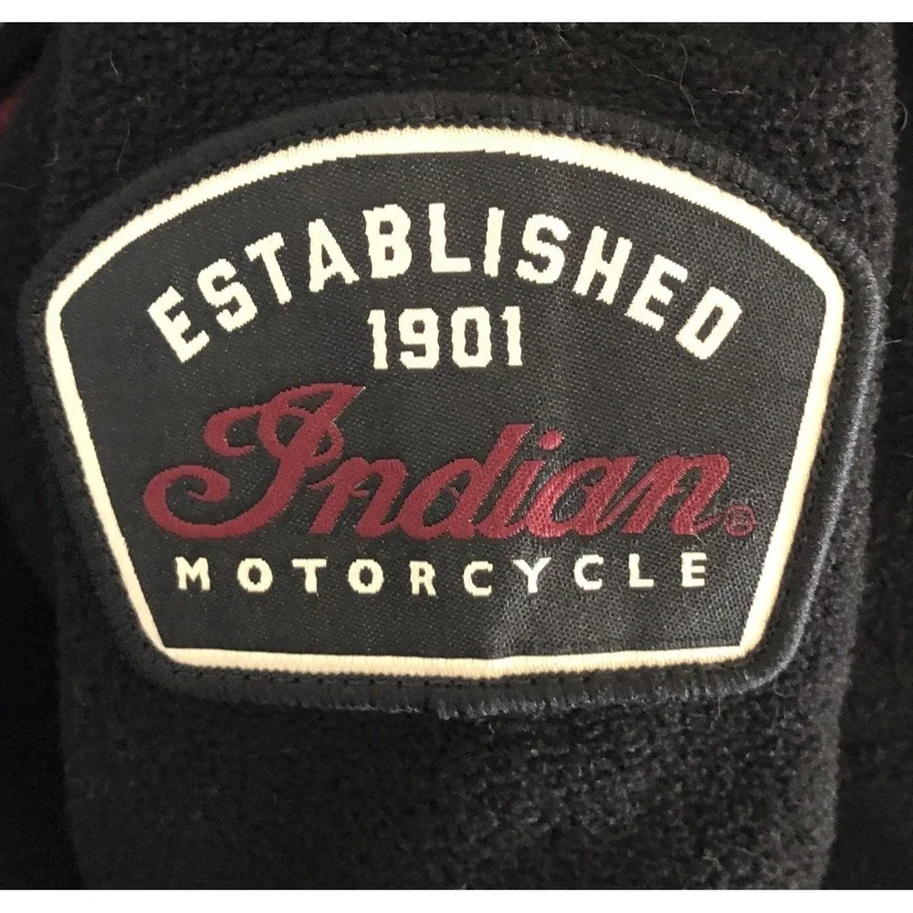 INDIAN MOTORCYCLE - Fleece Embroidered Mens 2XL Full Zip Jacket